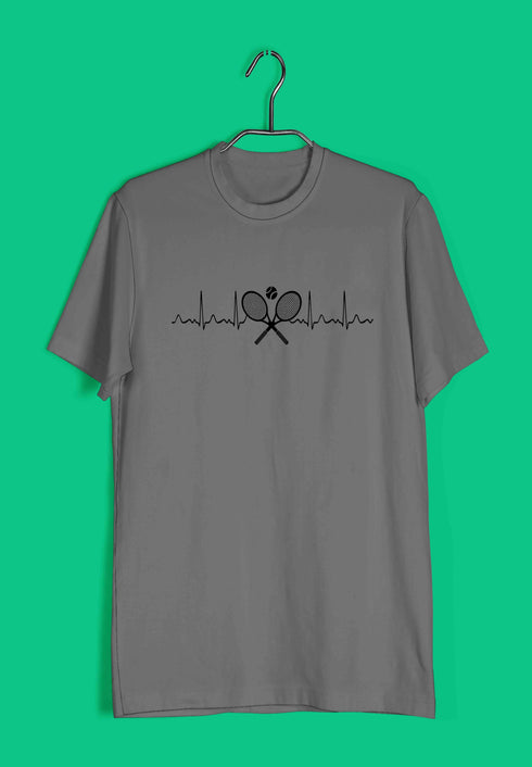 Tennis Pop Culture Minimal Tributes - TENNIS IS LIFE Sports Casual Graphic Printed T-Shirt for Men